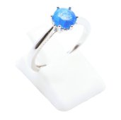 Bague Argent 925 'Rond Sublime' - Apatite