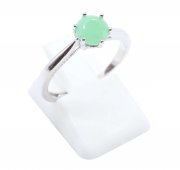 Bague Argent 925 'Rond Sublime' - Jade Vert