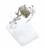 Bague Argent 925 'Murmure de Laurier' - Labradorite