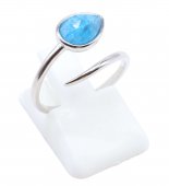 Bague Argent 925 'Serpent Argenté' - Apatite