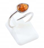 Bague Argent 925 'Serpent Argenté' - Grenat