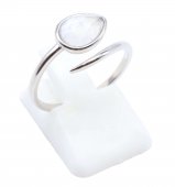 Bague Argent 925 'Serpent Argenté' - Pierre de Lune