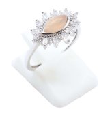 Bague Argent 925 'Oeil Solaire' - Pierre de Soleil