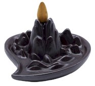 Porte-Encens Backflow Montagne Coeur 14cm