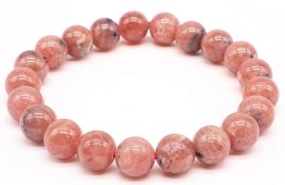 Bracelet Rhodochrosite perles 10mm