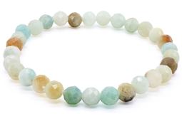 Bracelet Amazonite Multi perles facettées 6mm