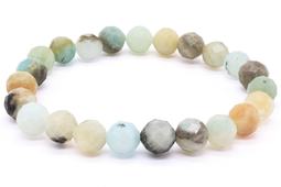 Bracelet Amazonite Multi perles facettées 8mm