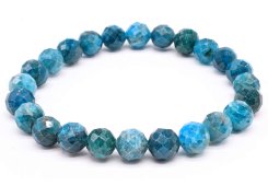 Bracelet Apatite perles facettées 8mm
