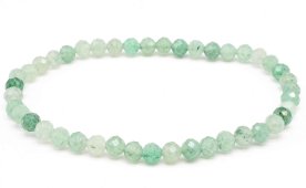 Bracelet Aventurine Verte perles facettées 4mm