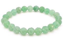 Bracelet Aventurine Verte perles facettées 8mm