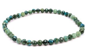 Bracelet Chrysocolle perles facettées 4mm