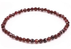 Bracelet Grenat perles facettées 4mm