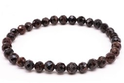 Bracelet Grenat perles facettées 6mm