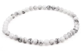 Bracelet Howlite perles facettées 4mm