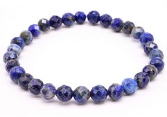 Bracelet Lapis Lazuli perles facettées 6mm