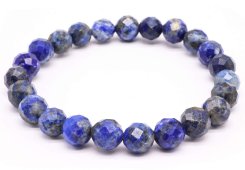 Bracelet Lapis Lazuli perles facettées 8mm