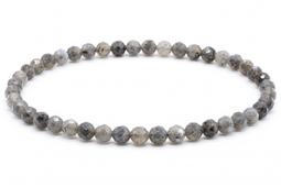 Bracelet Larvikite perles facettées 4mm