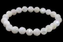 Bracelet Pierre de Lune Multicolore perles facettées 8mm