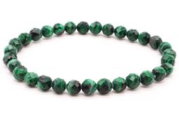 Bracelet 'Light' Malachite 'AA' perles facettées 6mm