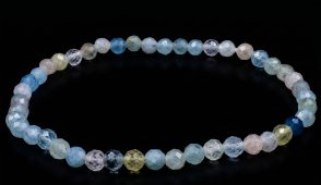 Bracelet Morganite perles facettées 4mm