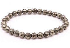 Bracelet Pyrite perles facettées 6mm