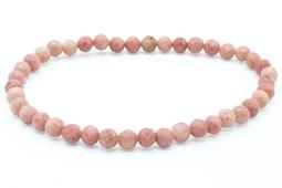 Bracelet Rhodonite Unie perles facettées 4mm