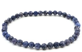 Bracelet Saphir Bleu perles facettées 4mm