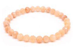 Bracelet Pierre de Soleil perles facettées 6mm