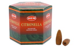 Backflow Cônes HEM Citronnelle 12pcs