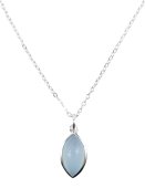 Collier Argent 925 'Larme Argentée' - Aigue Marine