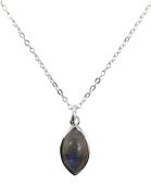 Collier Argent 925 'Larme Argentée' - Labradorite