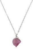 Collier Argent 925 'Cristal Sauvage' - Rubis