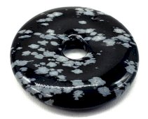 Donut Obsidienne Neige 3cm