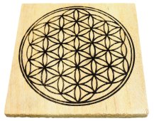 Plaque Rechargement Palo Santo Fleur de Vie 10cm