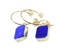 Boucles d'oreilles Argent 925 'Arche Doré' - Lapis Lazuli