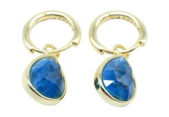 Boucles d'oreilles Argent 925 'Halo Minéral' - Apatite