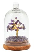 Arbre du Bonheur Améthyste sous cloche 12cm