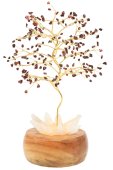 Arbre du Bonheur Lumineux Grenat 25cm