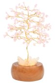 Arbre du Bonheur Lumineux Quartz Rose 25cm