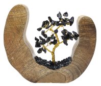 Arbre du Bonheur Bois Design Tourmaline Noire 17cm