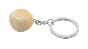 Porte-Clés Calcite Orange roulée 3cm