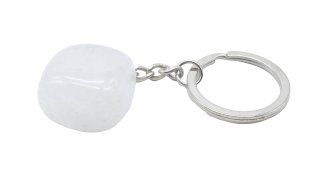 Porte-Clés Cristal de Roche roulé 3cm