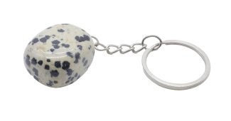 Porte-Clés Jaspe Dalmatien roulé 3cm