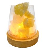 Lampe Diffuseur Cristal de Roche + Citrine 10cm