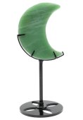 Lune Aventurine Verte sur socle 16cm