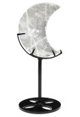Lune Cristal de Roche sur socle 16cm