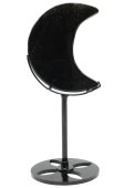 Lune Obsidienne Noire sur socle 16cm