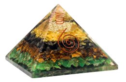 Pyramide Orgonite 'Santé & Protection' 6cm