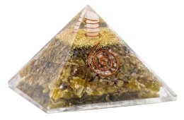 Pyramide Orgonite 'Protection & Prise de Conscience' 6cm