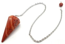 Pendule conique Jaspe Rouge 3.5cm